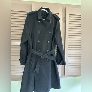 Men’s XL Charcoal Grey Theory Wool Cashmere Double Breastec Coat